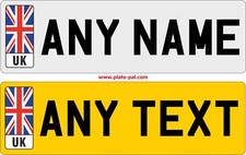 UNION JACK FLAG NUMBER PLATE