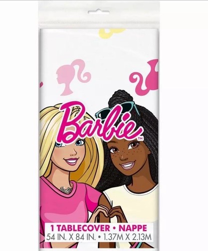 Barbie plastic tablecover - plastic,