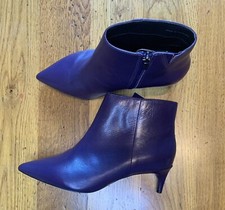 M & S Purple Leather Stiletto
