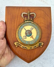 Vintage Oak RAF Shield Plaque