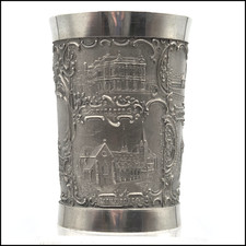 Vintage augsburg pewter beaker - vintage,