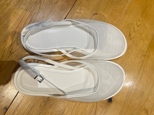 Topshop white mesh flat - , shoes
