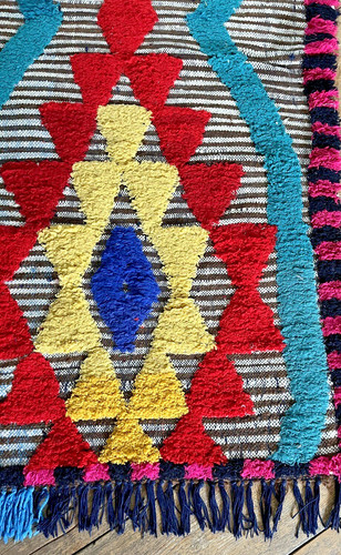 Hand knotted berber wool rug - hand,