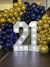 4ft Light Up Number Hire with