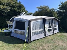 Kampa Air Club 390 Plus LH Pro Awning + Pump/Curtains/Skirt 'Hardly Used' VGC