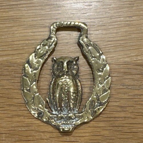 Vintage horse brass medallion - horse,