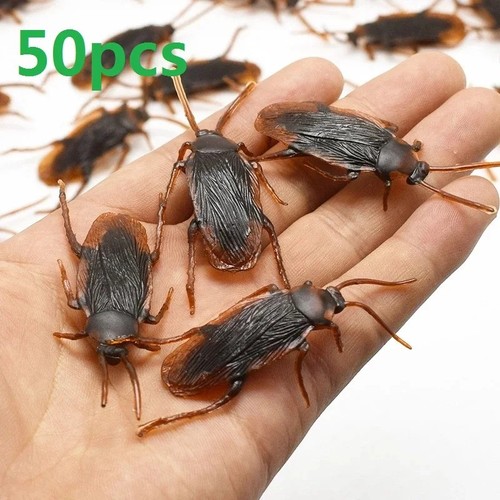 Fake plastic cockroaches prank - fake,