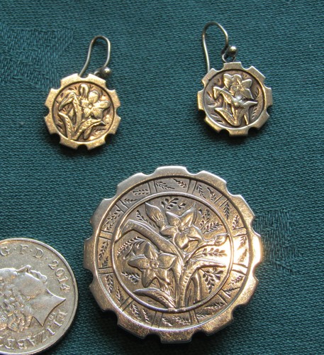 Brooch earring set sterling - brooch,