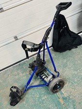 Electric blue golf trolley - electric,