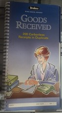 drakes Goods Received 200 carbonless Receipts in duplicate Ring back book