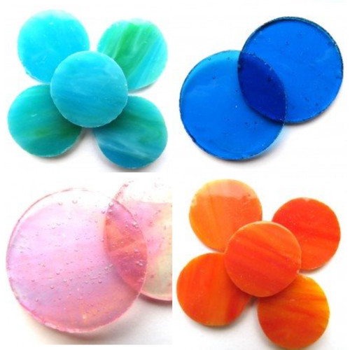 Round stained glass mosaic - stained,