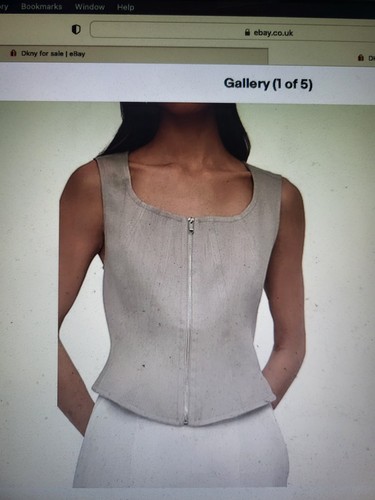 Dkny sleeveless zip front - dkny,