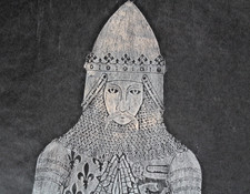 Vintage Silver Brass Rubbing