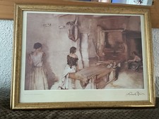Sir William R Flint Vintage Framed Signed Print Provençal Sisters