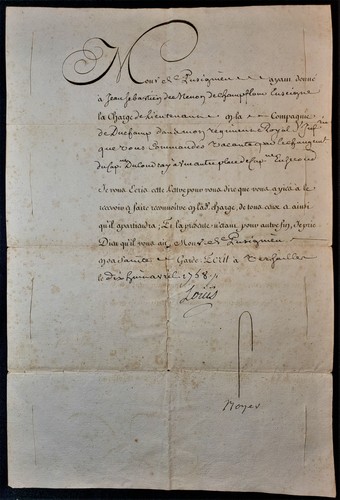 1758 king louis xv signed - 1758,