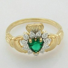 1.25 Ct Heart Cut Emerald &