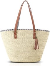 Large Straw Beach Bag Women