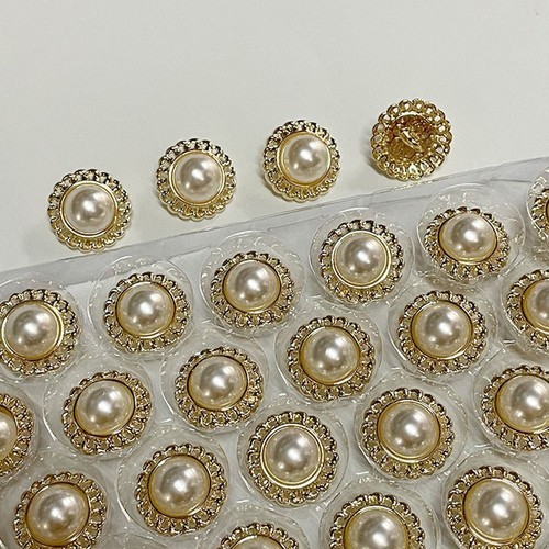 Decoration button metal pearl - metal,