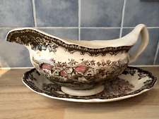 Johnson Brothers The Friendly Village Dessert Plate, Gravy Boat & Underplate