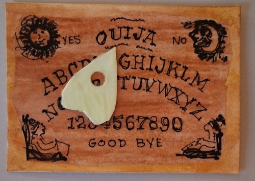 Original aceo art card ouija - original,