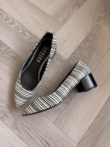 Zebra print office heels size - print,