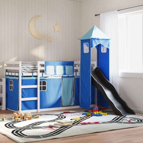 Kids bunk bed with - bunk, slide