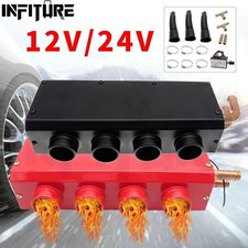 Universal Under Dash Heater 12/24V Heat Defroster Heating Fan 4 Ports Car Truck