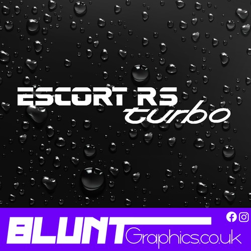 Escort turbo car - rs, sticker