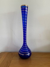 Cobalt blue stained glass art
