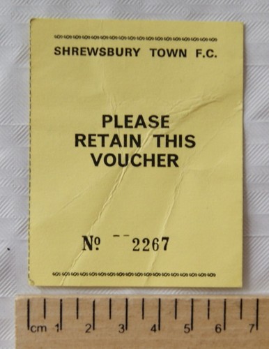1979 ticket shrewsbury town - 1979, v