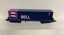 Rivarossi HO Container Wagon with Bell Intermodal Container