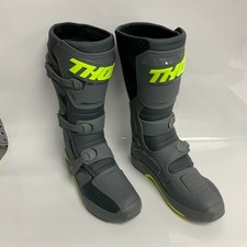 NEW 2024 THOR BLITZ XR ADULT MOTOCROSS BOOTS MX BOOT GREY / ACID size 11 uk