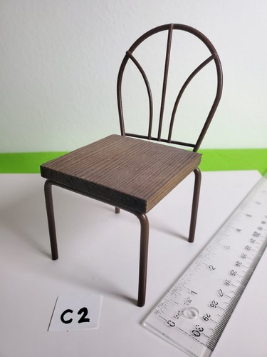 Scale wood metal chair - 1/6,