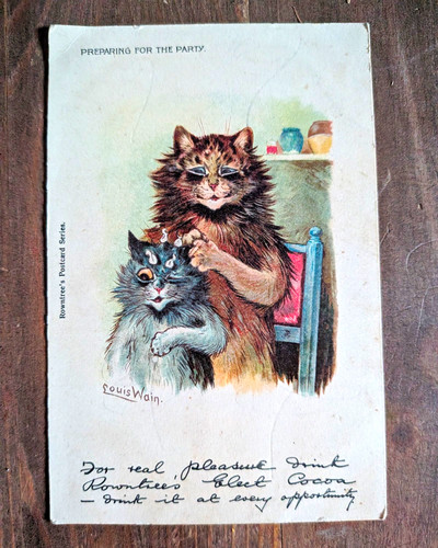 Antique louis wain - wain, postcard
