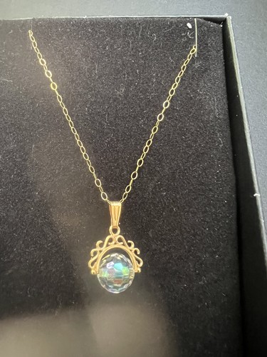 Vintage 9ct mounted crystal - 9ct,