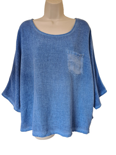 Italian washed linen top round - washed,