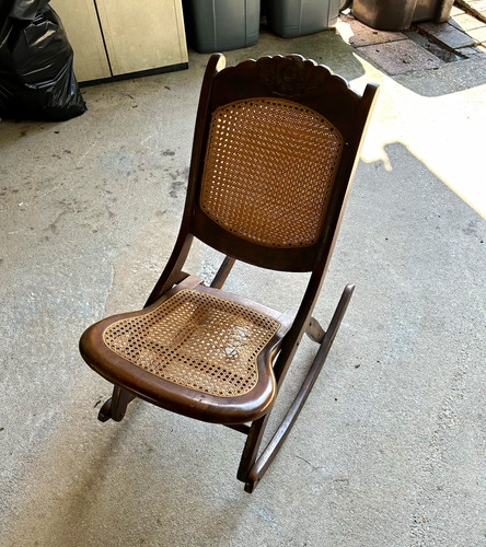 Wood rocking chair cane - wood, w/