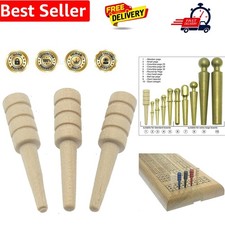 Pack of 3 grooved wooden