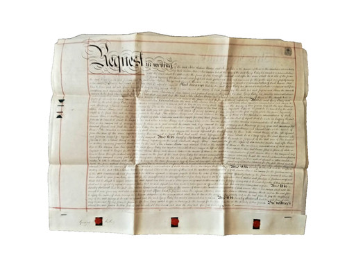 Victorian vellum indenture - victorian,