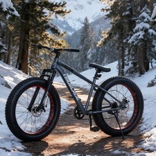 Grey 26 Inch Fat Tire Mountain