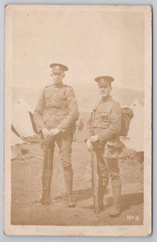 Rppc ww1 soldiers army - soldiers, camp