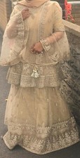 Beautiful beige Indian lengha