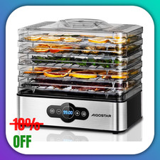 Food Dehydrator Machine Aigostar 5 Tier 240W Adjustable Temp Fruit Meat Dryer