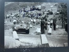 Rare Signed 7x5 photo Olivier Gendebien 1st Targa Florio Ferrari 250TR/58 1958