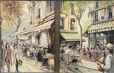 Pair Of Paris Street Scenes