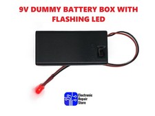 Flashing 9V Dummy Red LED Security Light Alarm Car Bell Box Battery with holder