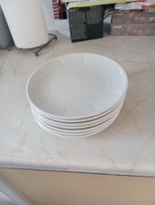 X7 APILCO France White Salad / Breakfast Plates. 20.5 cm Diameter. Free UK post