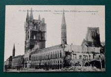 Great War 1914-15 RPPC Ypres Cloth Hall Belgium after the bombardment #77