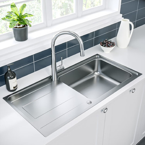 Single bowl inset chrome - single,