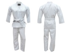 KARATE SUIT MARTIAL ARTS TAEKWONDO STUDENT UNIFORM WITH BELT VEE NECK DURABLE